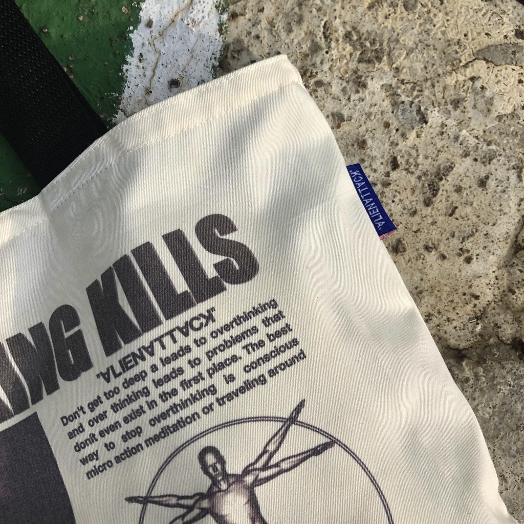 Tas Tote Bag - Alienattack Overthinking Kills