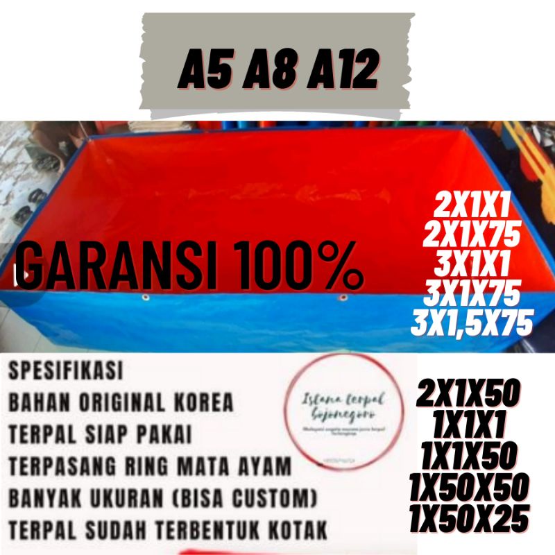 "Jual Produk Terpal kotak kolam lele Terpal ikan lele terpal kotak kolam ikan terpal kolam ikan A12