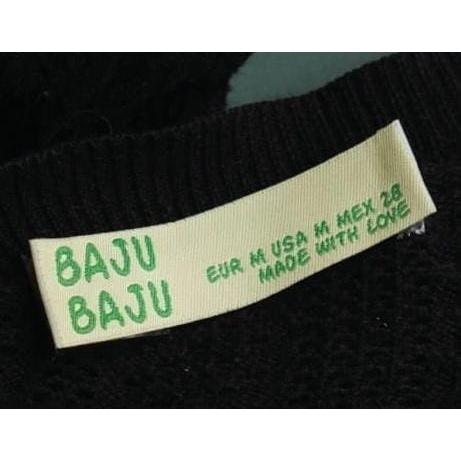 ( 7x3,3cm ) 1.200pcs label woven tenun kualitas halus logo bordir hijab baju kaos tas pakaian batik 