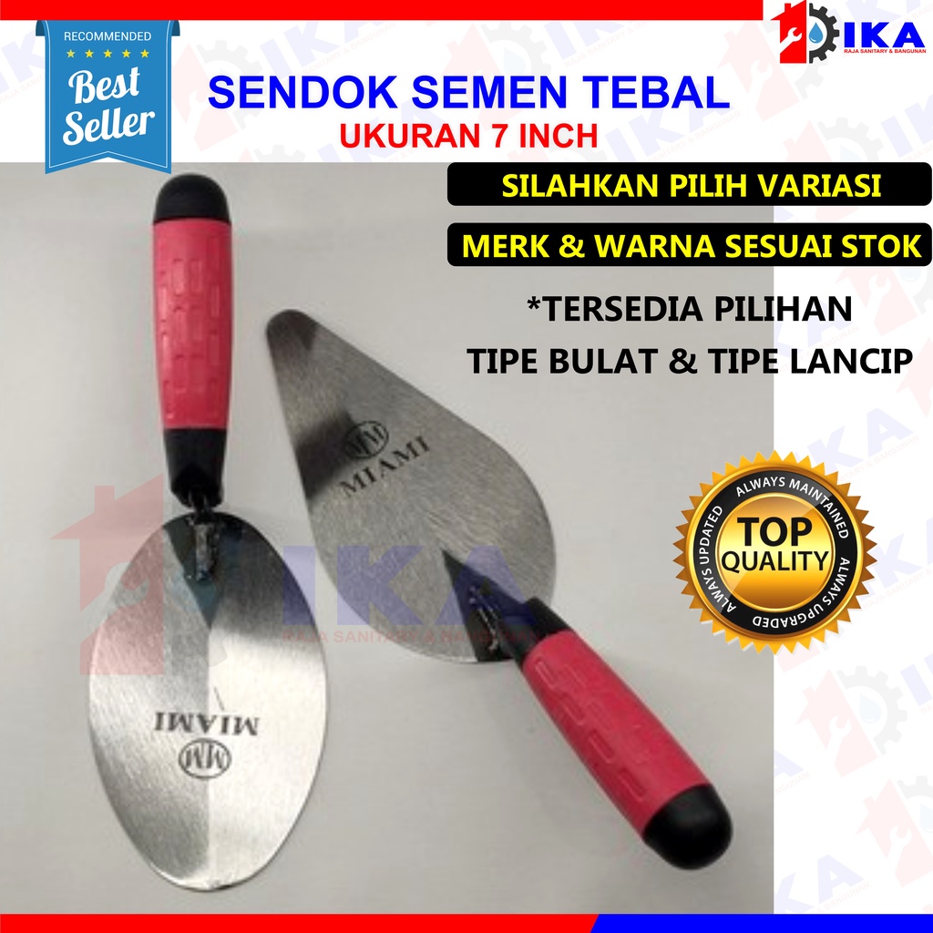 SENDOK SEMEN COR TANAH 7 INCH JUMBO GAGANG FIBER PASIR GABUS ALAT BGS