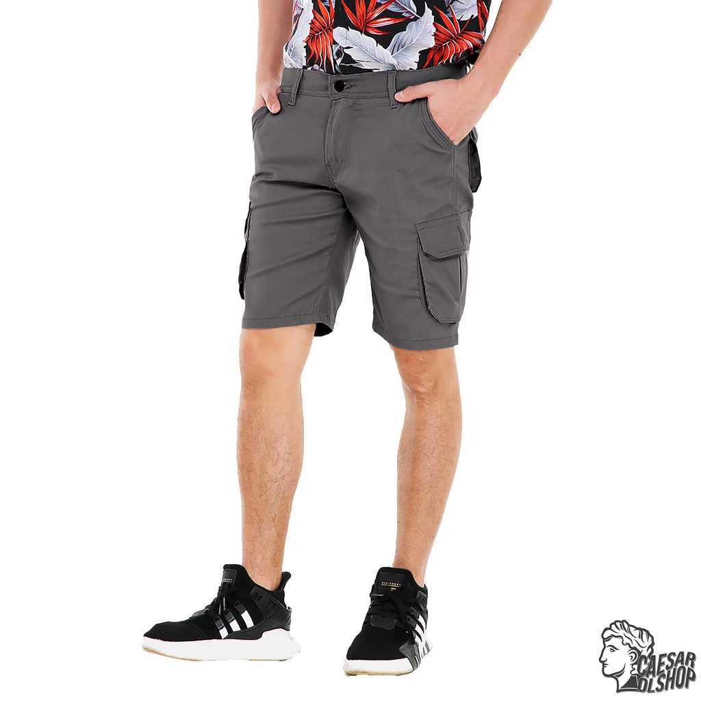 Caesar Olshop - Celana Cargo Pendek - Cosenza - Grey