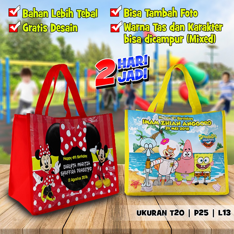 

TAS SOUVENIR PREMIUM / Tas Ultah / Tas Ulang Tahun / Bisa Tambah Foto Anak