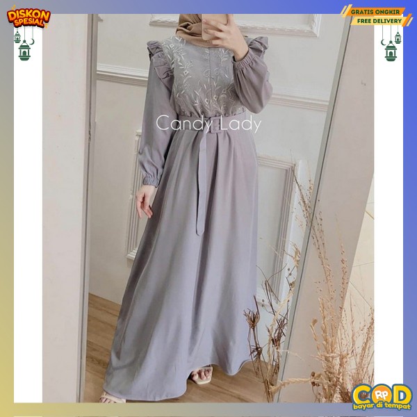 Bju Games Syari Gmis Syar'I Gamus Sari Khimar Gamis Plus Krudung Syarii Dress Pesta Kondanga Baju Ga