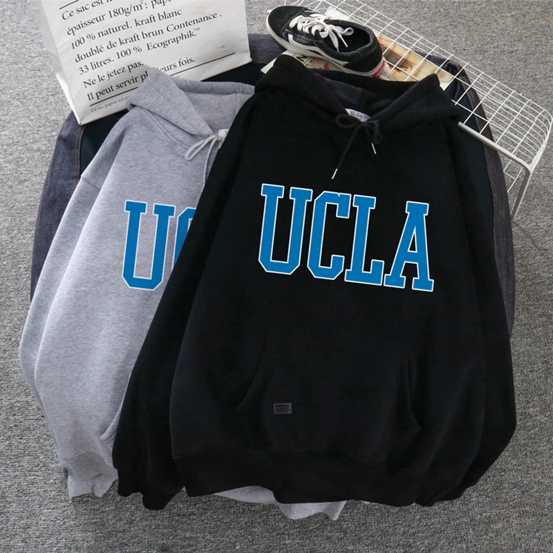 Parisdivarious Sweater Hoodie Jemper Ucla Bahan Fleece Size S - XXL (Pria &amp; Wanita)