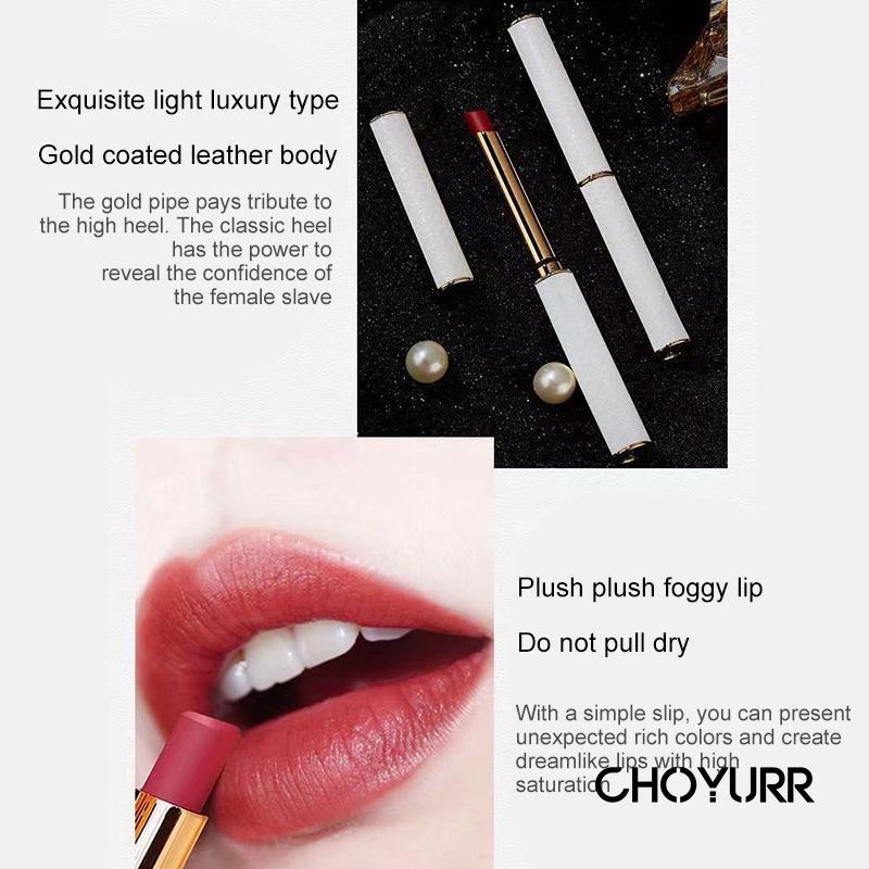 【COD】Lipstick Waterproof Gold Velvet Matte Lembut Lipstik Kecil Not Stick Cup Moisturizing Tahan Lama Korean Original Import Kosmetik Makeup-CH