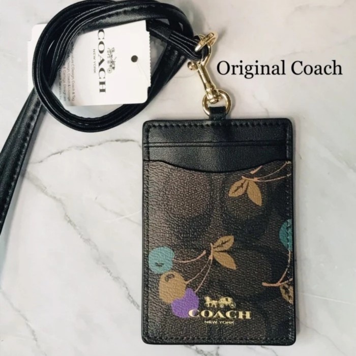 

HOT SALE Coach Original Lanyard ID Case Flower Limited Edition