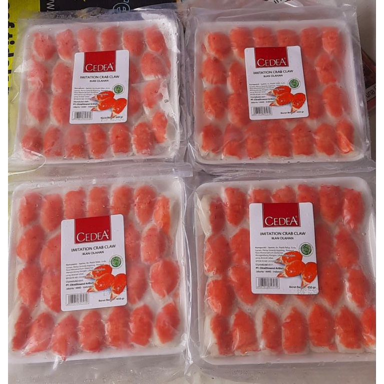 

Cedea Crab Claw 450 gram ( capit kepiting imitation)