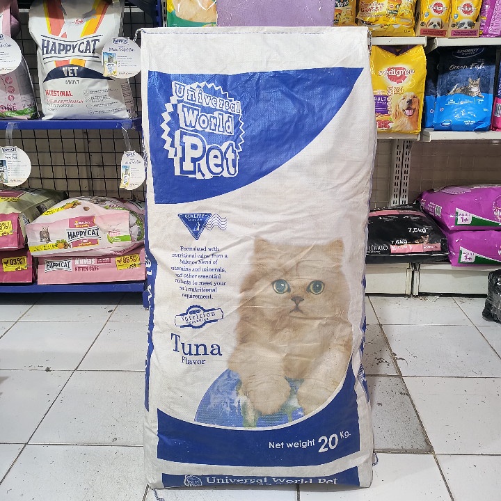 GRAB/GO-JEK Makanan Kucing Universal World Pet Tuna Flavour Kemasan 20KG