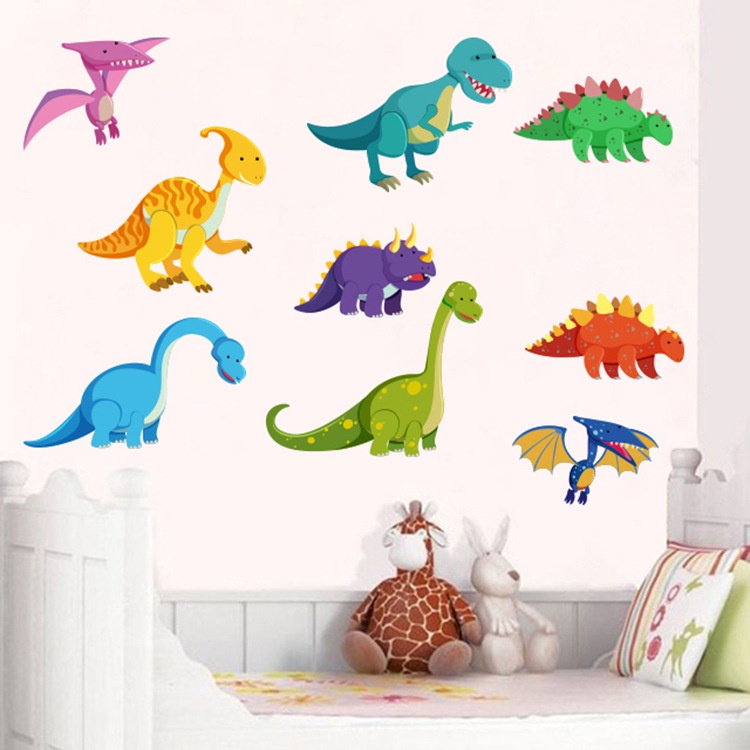❤ IJN ❤ Wall Sticker Dinosaurus Animal Anak Zoo Kartun Stiker Dinding Dino Safari