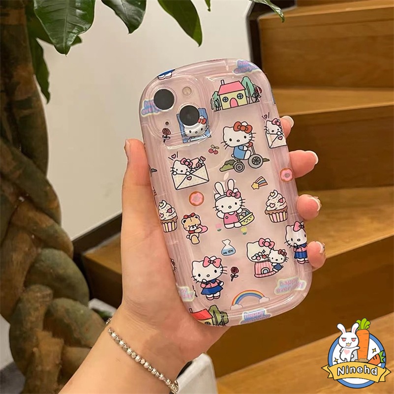 IPHONE Casing Kompatibel Untuk Iphone14 13 12 11 Pro Max X Xr Xs Max8 7 6 6s Plus Se2020Kartun Kucing Jelly Bening Casing Ponsel Airbag Casing Shockproof Silikon Soft Case Cover Pelindung