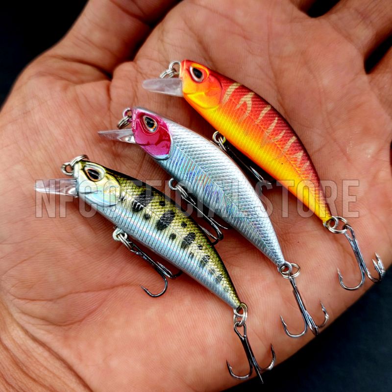 Minnow sinking 5gr/5cm TSURINOYA REPLIKA. Umpan tiruan bentuk ikan. Umpan casting