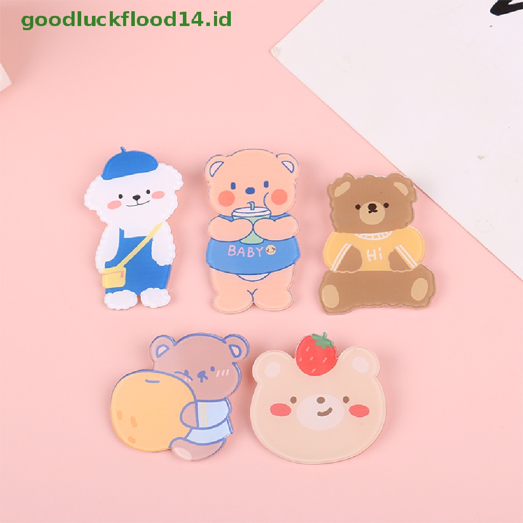 [GOOGFOUR] 5 Pcs Kawaii Japanese-style Acrylic Bros Anak Mahasiswa Bros Unisex Kerah Tas Liontin Lencana Pin Dekorasi Aksesoris Bros Perhiasan Hadiah Warna Acak [TOP]