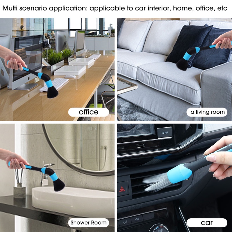 Alat Penghilang Debu Bulu Halus Lembut Kualitas Tinggi Cuci Mobil Sikat Celah Siku Alat Pembersih Dashboard Air Outlet Detailing Brush Untuk Mobil &amp; Barang Rumah Tangga &amp; Kantor