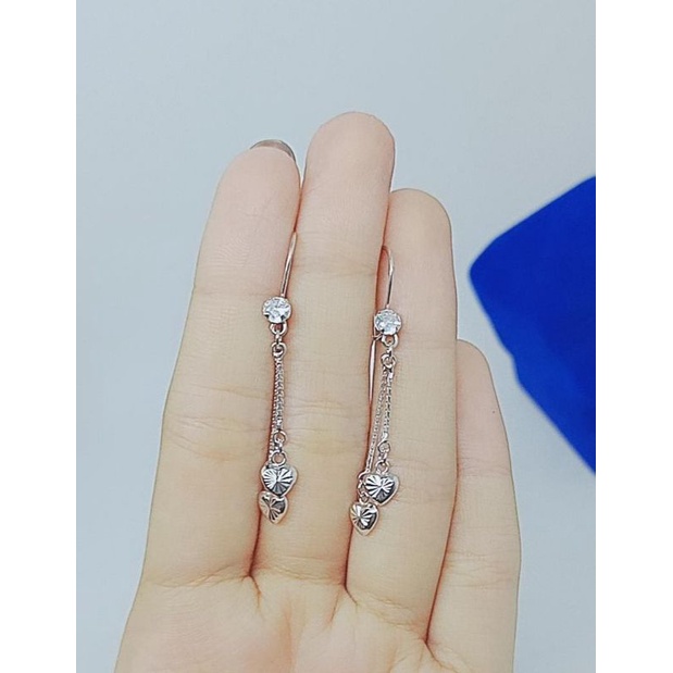 anting kait mp 1 m. itali bandul love / anting perak silver 925 lapis emas/ anting fashion wanita terbaru