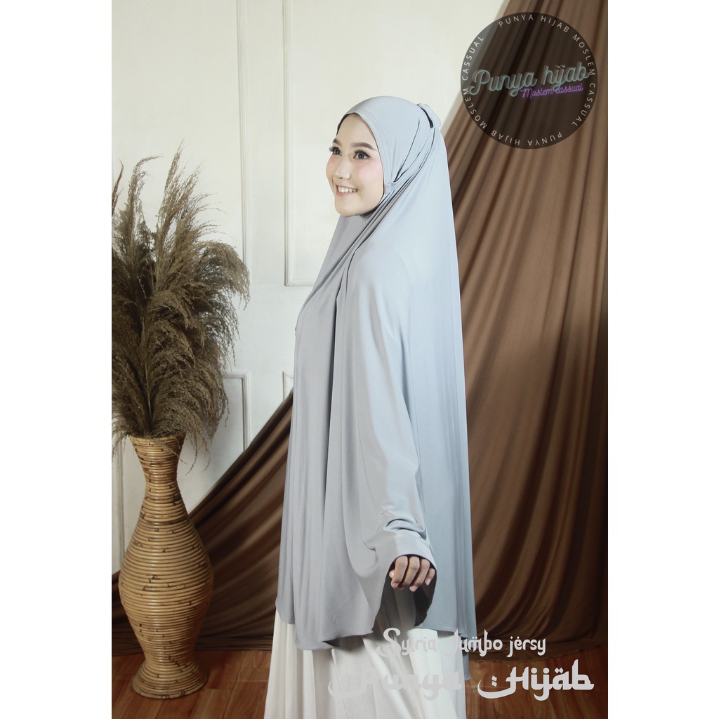 RK Jilbab Syari Super Jumbo XXXXL Polos Non Pad Jersey Premium Khimar Syari Super Jumbo