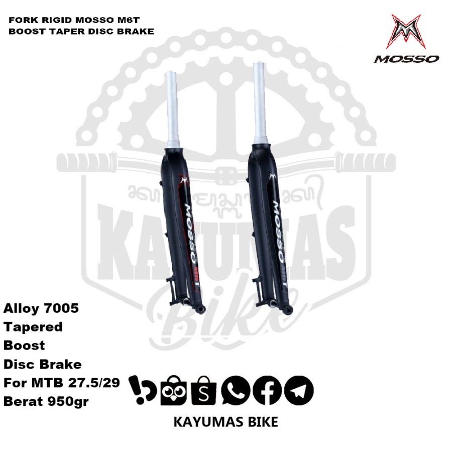 FORK RIGID MOSSO M6T TAPERED BOOST DISC BRAKE