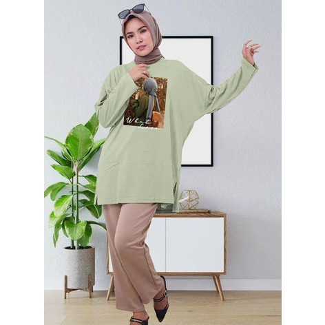 BLOUSE LENGAN PANJANG LD 130CM DTF HIJAB WHAT