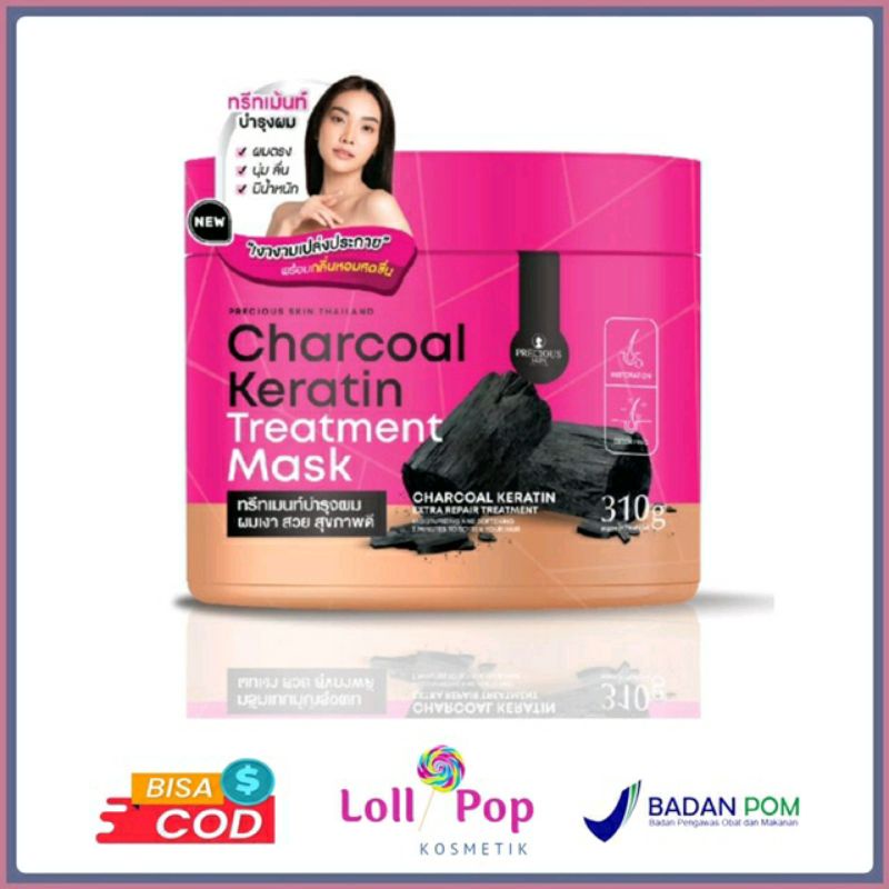 Precious Skin Thailand Charcoal keratin treatment mask keratin rambut