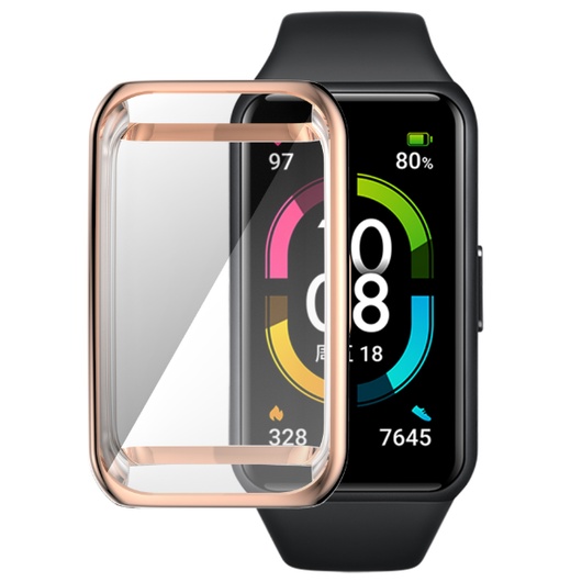 Rubber Softcase TPU Bumper Cover Screen Protector for HUAWEl Band 6/Honor6/band7