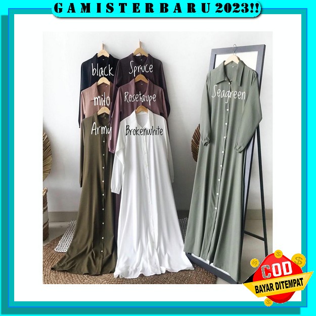 Terlaris Sophia Maxy Dress Baju Gamis Bahan Ceruty Babydoll Full Puring Model Terbaru Baju Gamis Wan