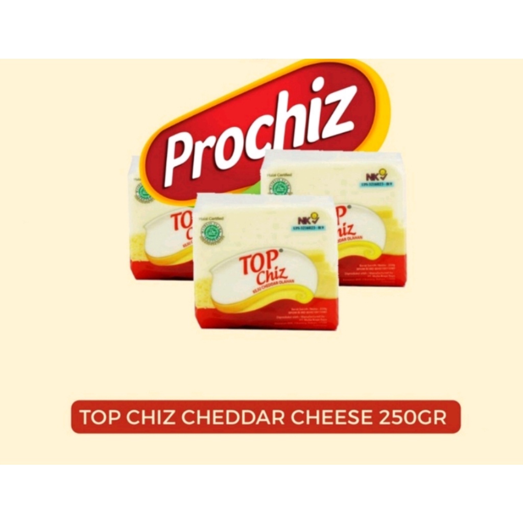 Top Chiz Cheese Keju Cheddar 250gr HALAL MUI