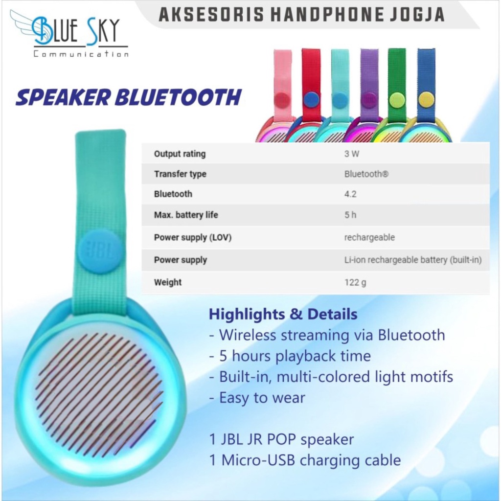 SPEAKER BLUETOOTH PORTABLE LED S8516