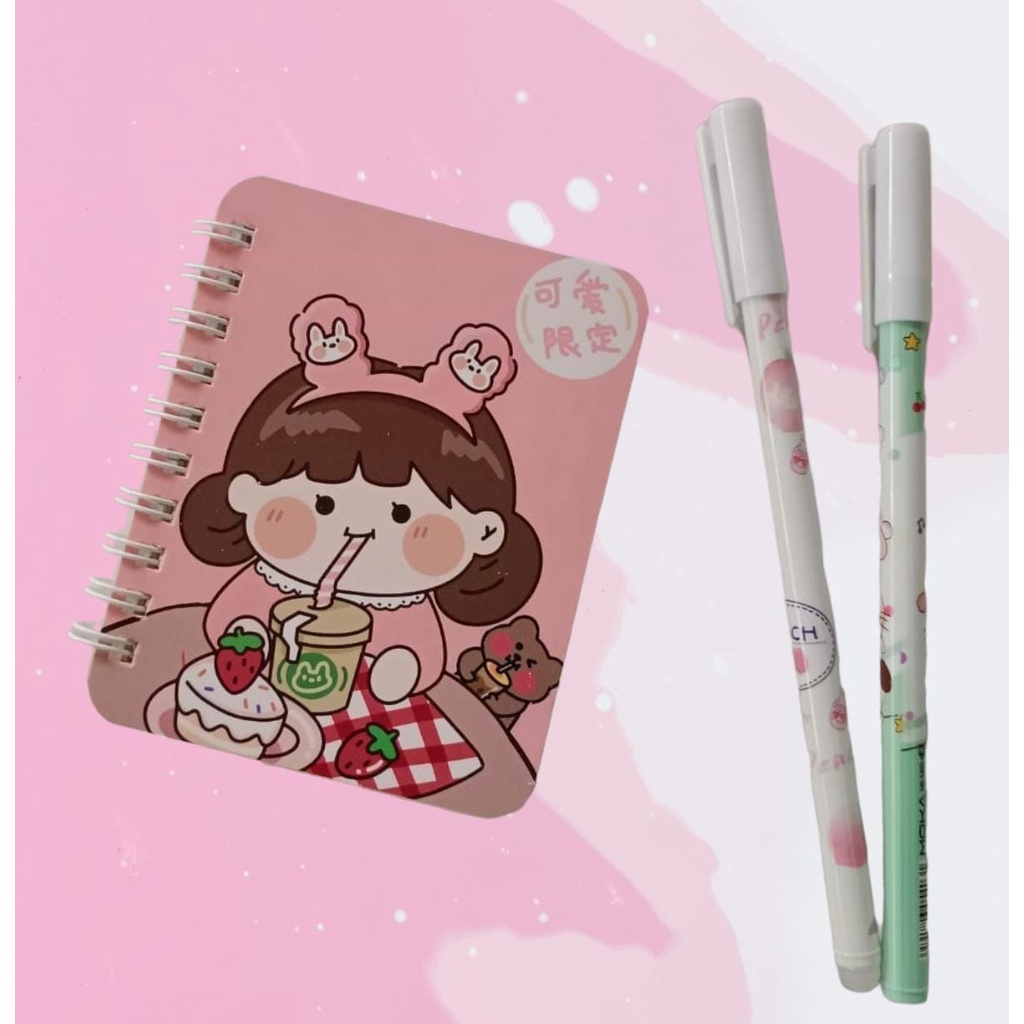 Buku Tulis Notebook Mini A7 Spiral / Buku Catatan Motif Lucu Aesthetic