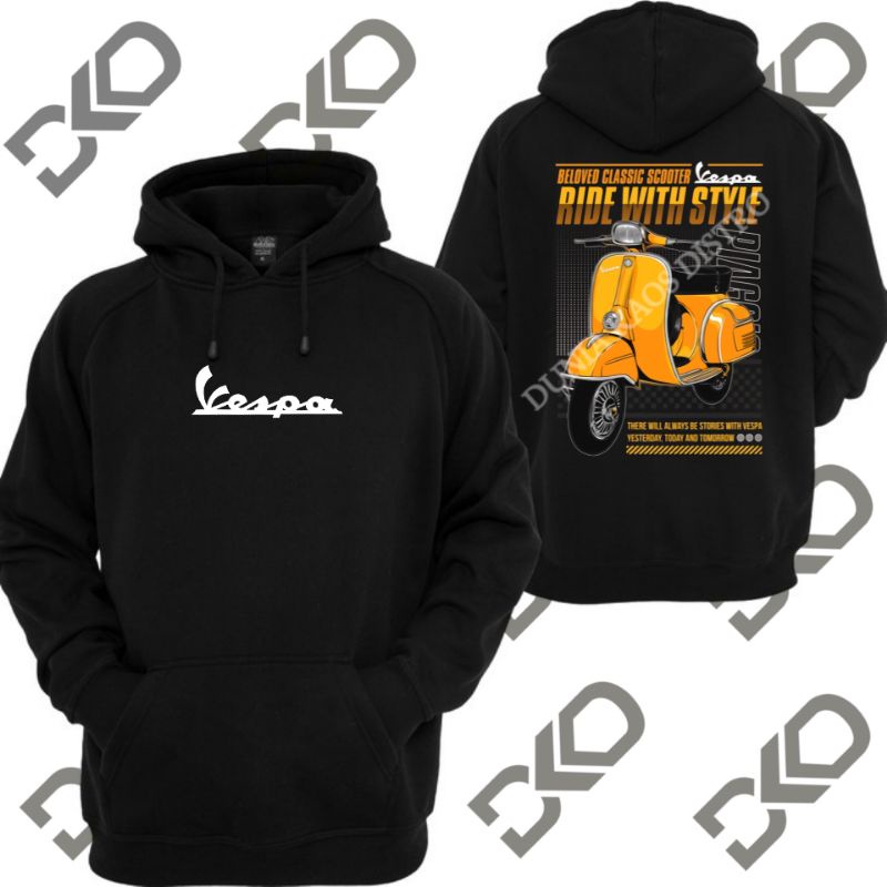 JAKET HOODIE MOTOR VESPA SCOOTER CLASSIC