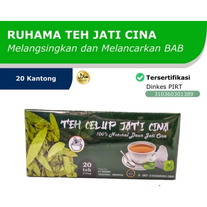 

Teh Daun Jati Cina Celup 20 Bag - Pelangsing ( DIET) Peluntur Lemak