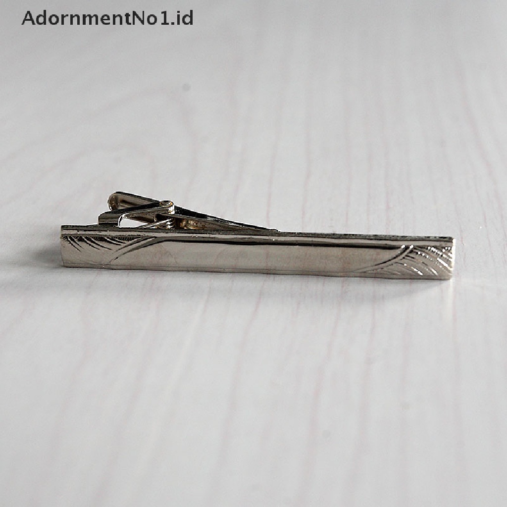 [AdornmentNo1] Man Silver Metal Daster Clasp Clamp Dekorasi Praktis Alloy Tie Clip [ID]