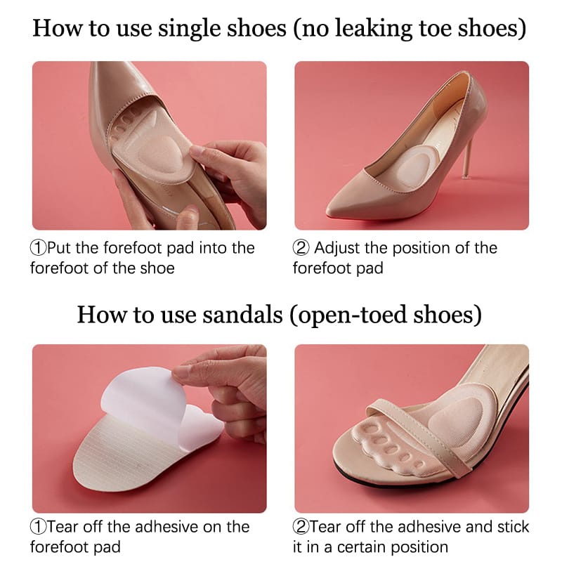 INSOLE KAKI DEPAN BANTALAN SEPATU SOL SEPATU HEELS BUSA ANTI KAKI DEPAN PEGAL ALAS SEPATU LONGGAR