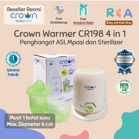 Steril Crown CR 198 Sterilizer dan Penghangat Botol Bayi