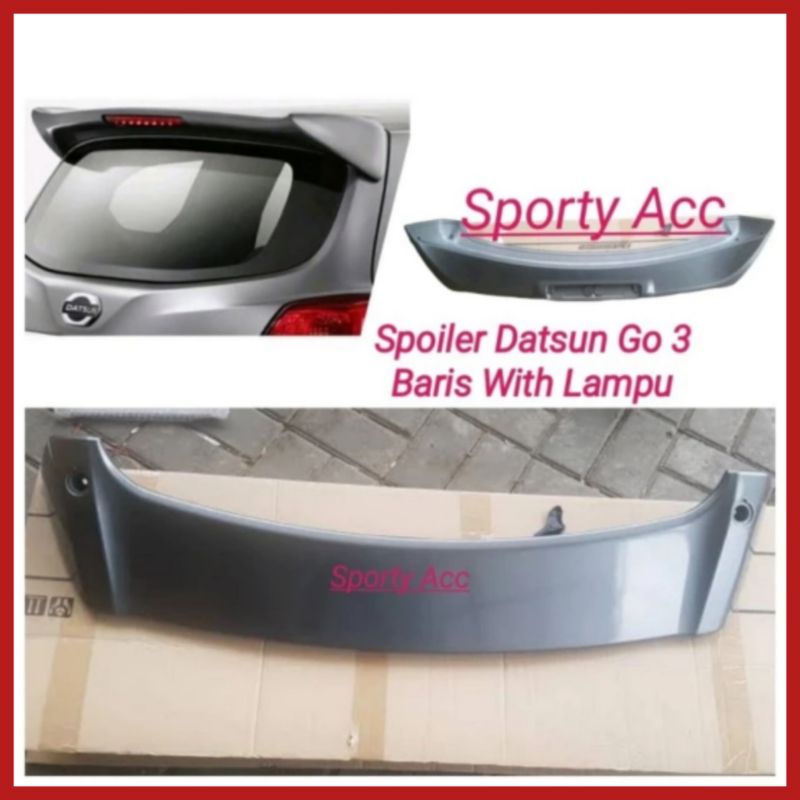 Spoiler Sayap Mobil Datsun 3 Baris + Lampu Rem