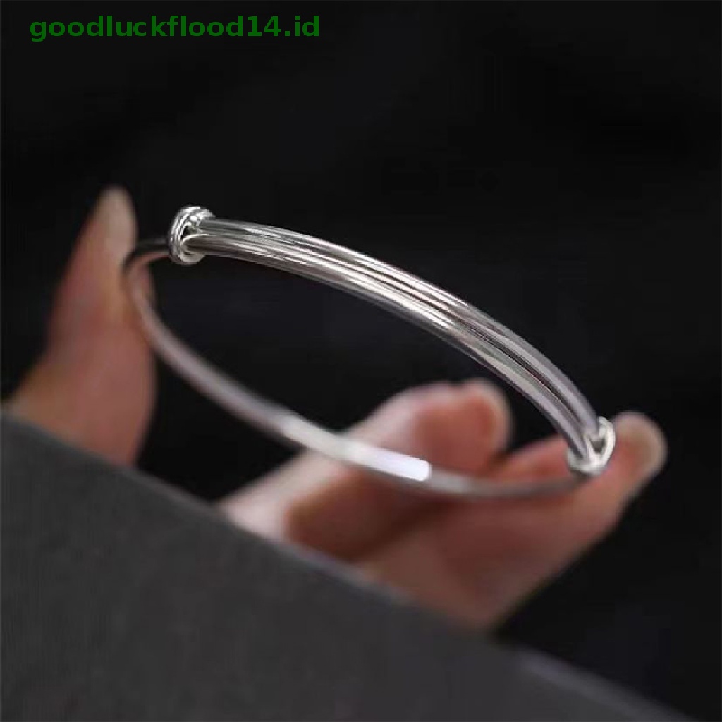 [GOOGFOUR] Fashion Vintage Adjustable Halus Gelang Warna Silver Sederhana Gelang Perhiasan Charm Gelang Charm Perhiasan Untuk Wanita Pernikahan [TOP]