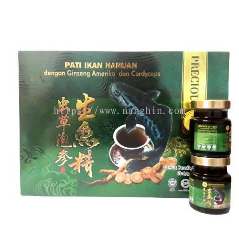 

PATI IKAN HARUAN dengan Ginseng Amerika dan Cordyceps (70g / HALAL)