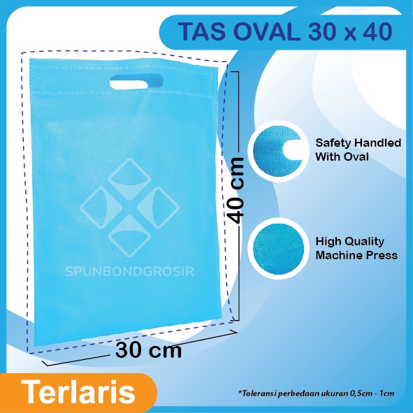 

(30x40) Oval Goodie Bag Tas Kain Spunbond / Tas Belanja Hampers
