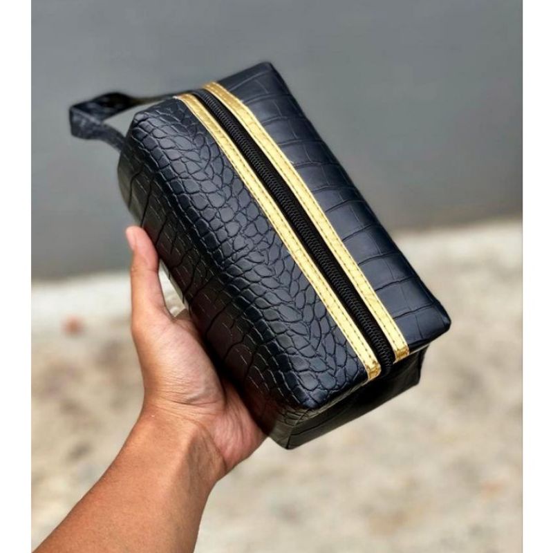 Pouch Croco Tempat Kosmetik Pouch Makeup Multifungsi Organizer Dompet