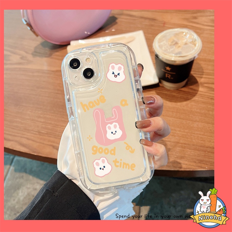 Soft Case Silikon Motif Kelinci Sabun Tahan Banting Untuk iPhone 14 13 12 11 Pro Max X Xr Xs Max 8 7 6 6s Plus SE 2020