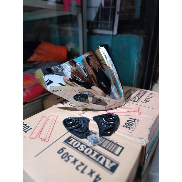 Kaca Helm KYT Kyoto + Rachet Flat Visor Iridium Merk OSBE PNP