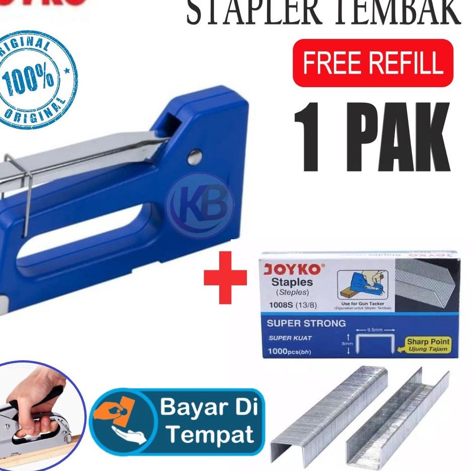 

66E✹ ( BONUS REFILL 1 PAK ) Staples Tembak Joyko GT700 - Gun Tacker - Gun Powerful Joyko - Satu Gemilang Harga Terjangkau