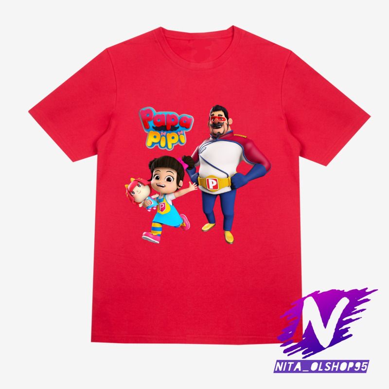 kaos papa pipi baju anak papa pipi