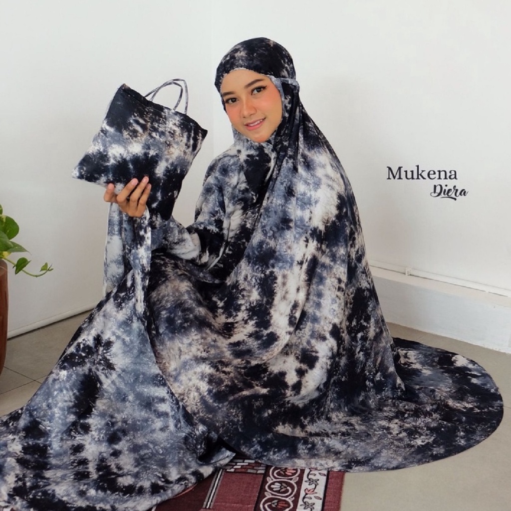 MUKENA BALI TIE-DYE / MUKENA RAYON JUMBO / MUKENA DEWASA KHADIJAH / MUKENA MOTIF BUNGA MURAH