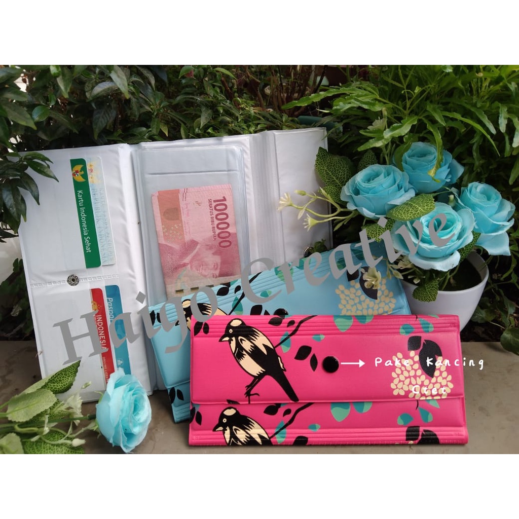 DOMPET ORGANIZIER BURUNG - PENUTUP PAKE KANCING