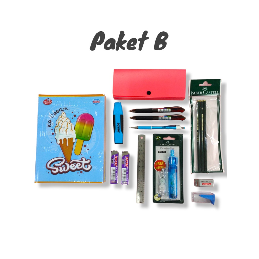 

Set Alat Tulis Sekolah 11 in 1 Paket Bundling Alat Tulis Sekolah Set Stationarry Paket B - AGB