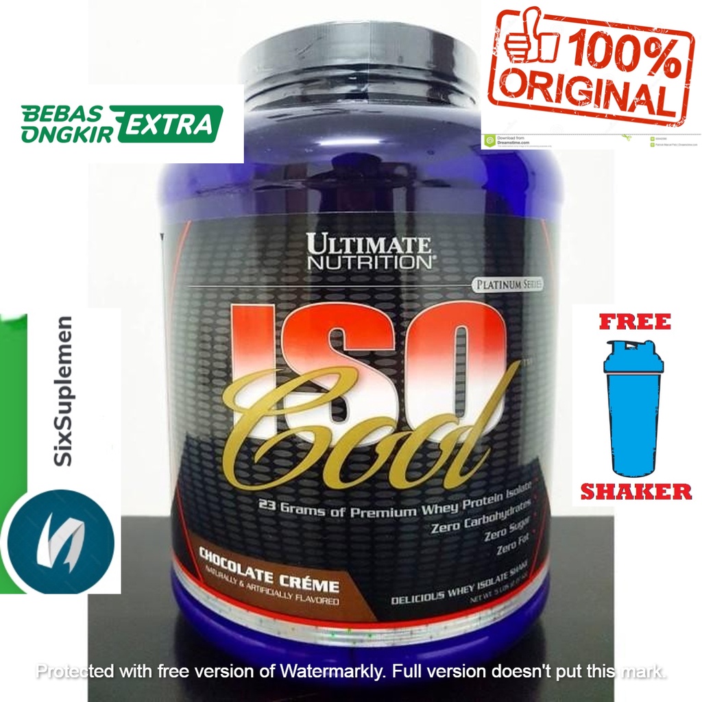 (Bonus Shaker/Sample) Ultimate Nutrition Whey Protein Iso Cool 5 Lbs