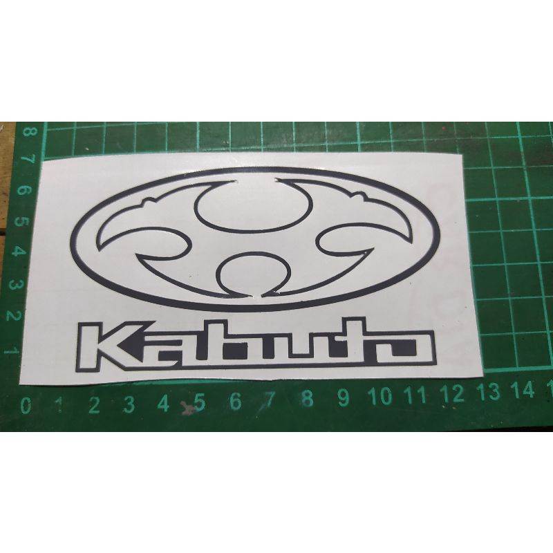 cutting sticker repaint helm logo Kabuto