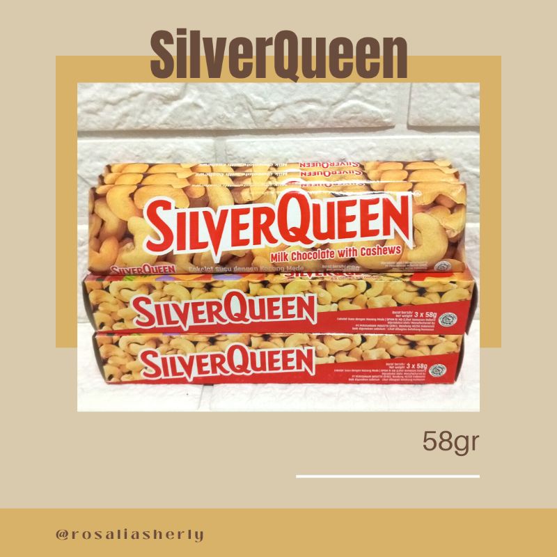 

cokelat SilverQueen cashews 58gr