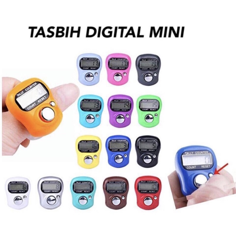 TASBIH DIGITAL MINI Alat Hitung Elektronik Finger Tally Counter Mini Jari Penghitung