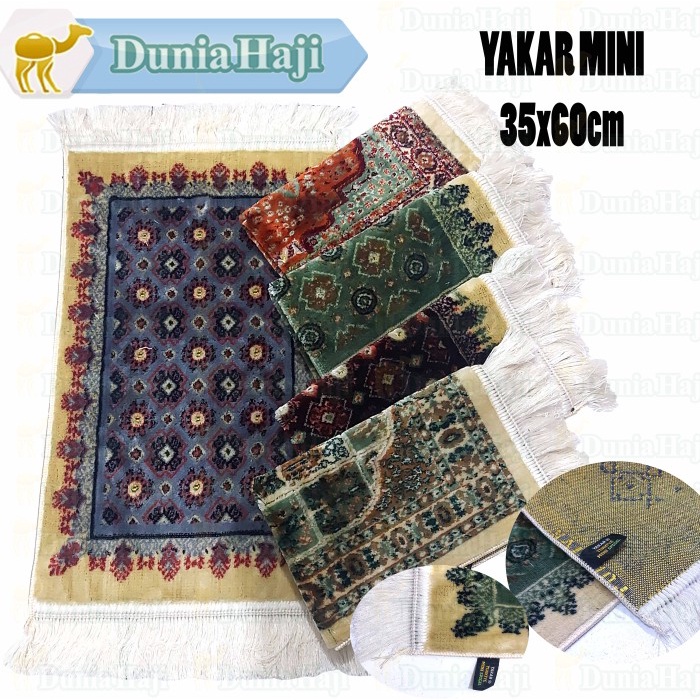 Sajadah Sajadah Bulu Turki Tebal YAKAR Mini Kepala 35x60cm Turkey Dua Muka(N7V1) Sajadah Tebal ORIGI