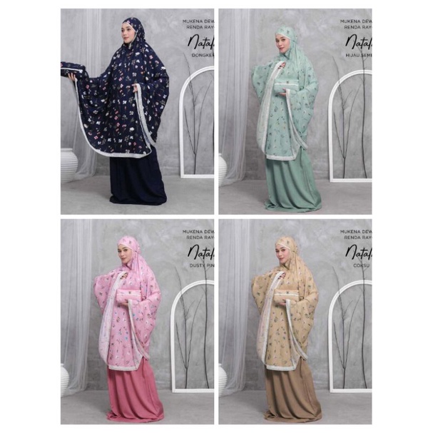 Mukena dewasa 2in1 rayon premium motif